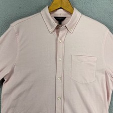 Banana Republic Button Down Shirt Adult Medium Pink Slim Fit Pocket Mens NEW