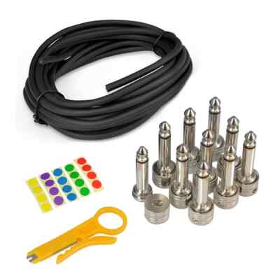 Pyle Pro Audio Noise Free D.I.Y. 10ft Patch Cable Kit PSCBLKIT22