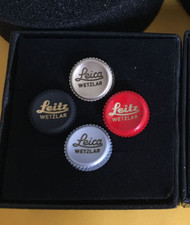 Concave Soft Shutter Release Buttons Red Gold Silver Black for Leica, 11mm, 4pcs
