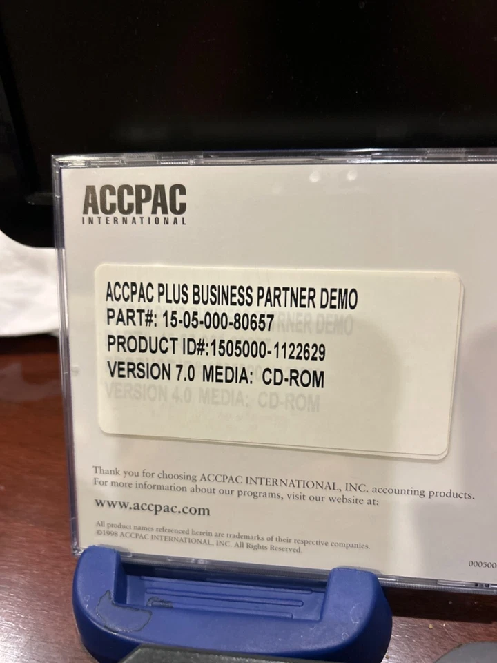 BRAND NEW ACCPAC Plus Accounting Partner Demo Version 7.0. Manuals, Docs, CD - Image 4 of 4