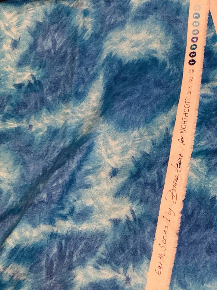 VTG Northcott Fabric Blue Skies Tone on Tone Earth Series I Diana Leone 1 Yx44" - Image 2 of 2
