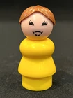 Vintage Original Fisher Price Little People All Plastic Yellow Base Brown Ponyta