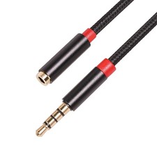 3.5mm Jack AUX AUDIO Male to Female Extension Cable with Microphone Stereo1385