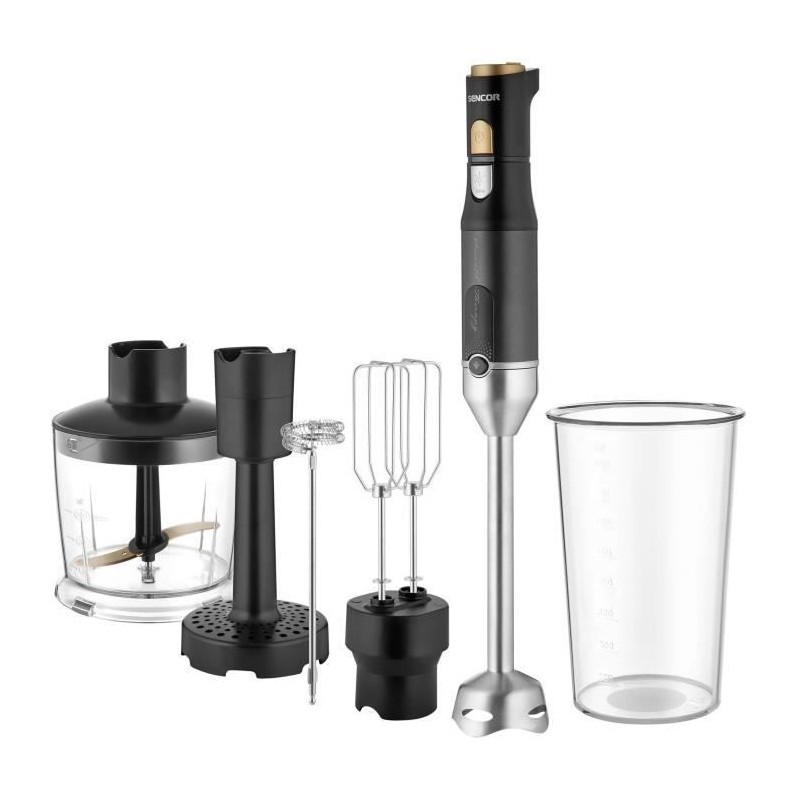 Mixeur plongeant SENCOR SHB 6442BK 1200W anti-éclaboussures pour purée lisse