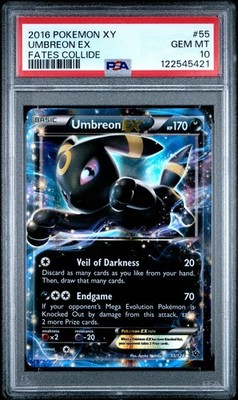 PSA 10 Umbreon EX 55/124 XY - Fates Collide Ultra Rare Pokemon
