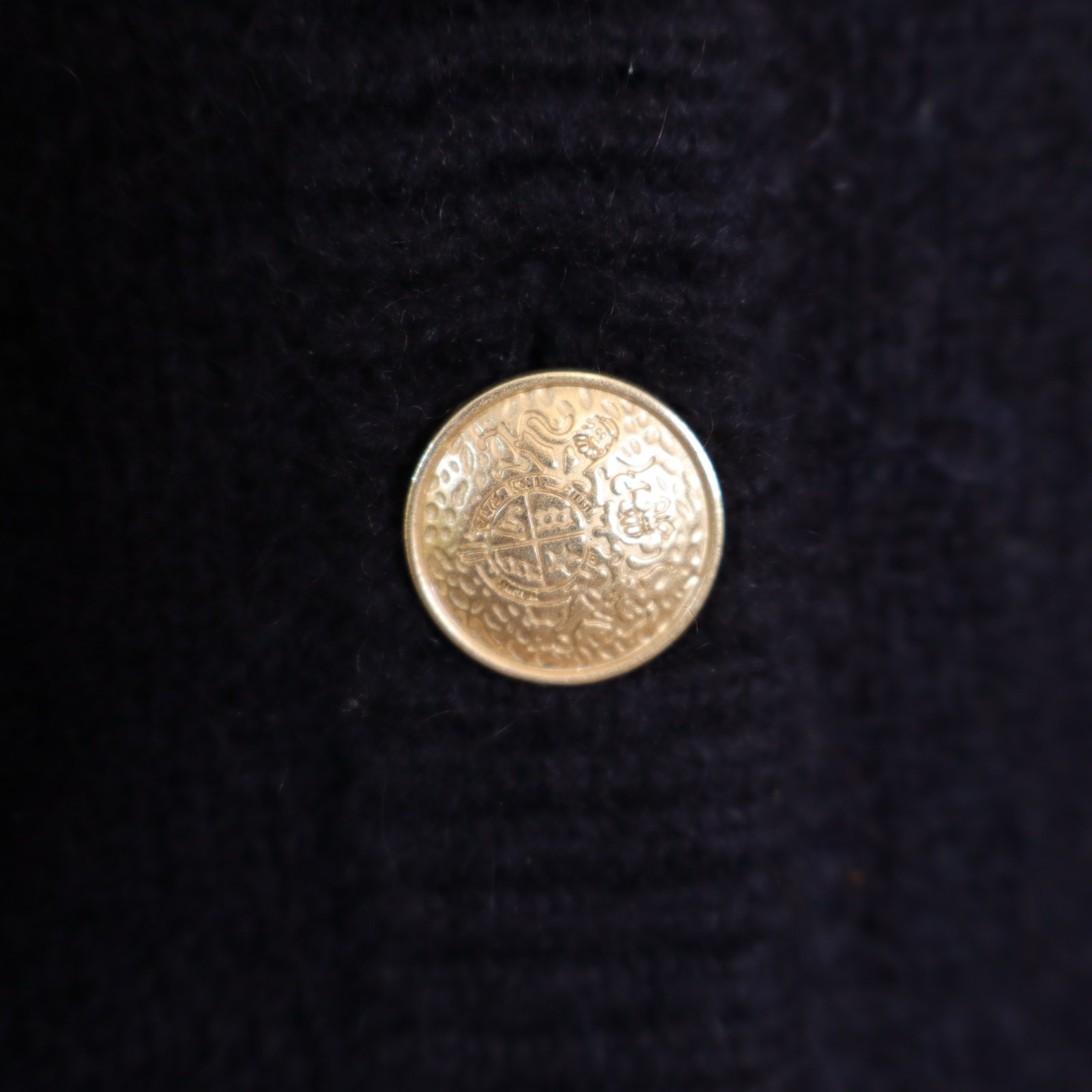 SEZANE Sacha Sweater Vest Cardigan Black w/ Gold Button Wool Blend Women's M image 4