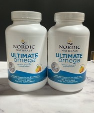2 PACK Nordic Naturals Ultimate Omega Lemon 1280mg - 180 Soft Gels 10/2026 Exp
