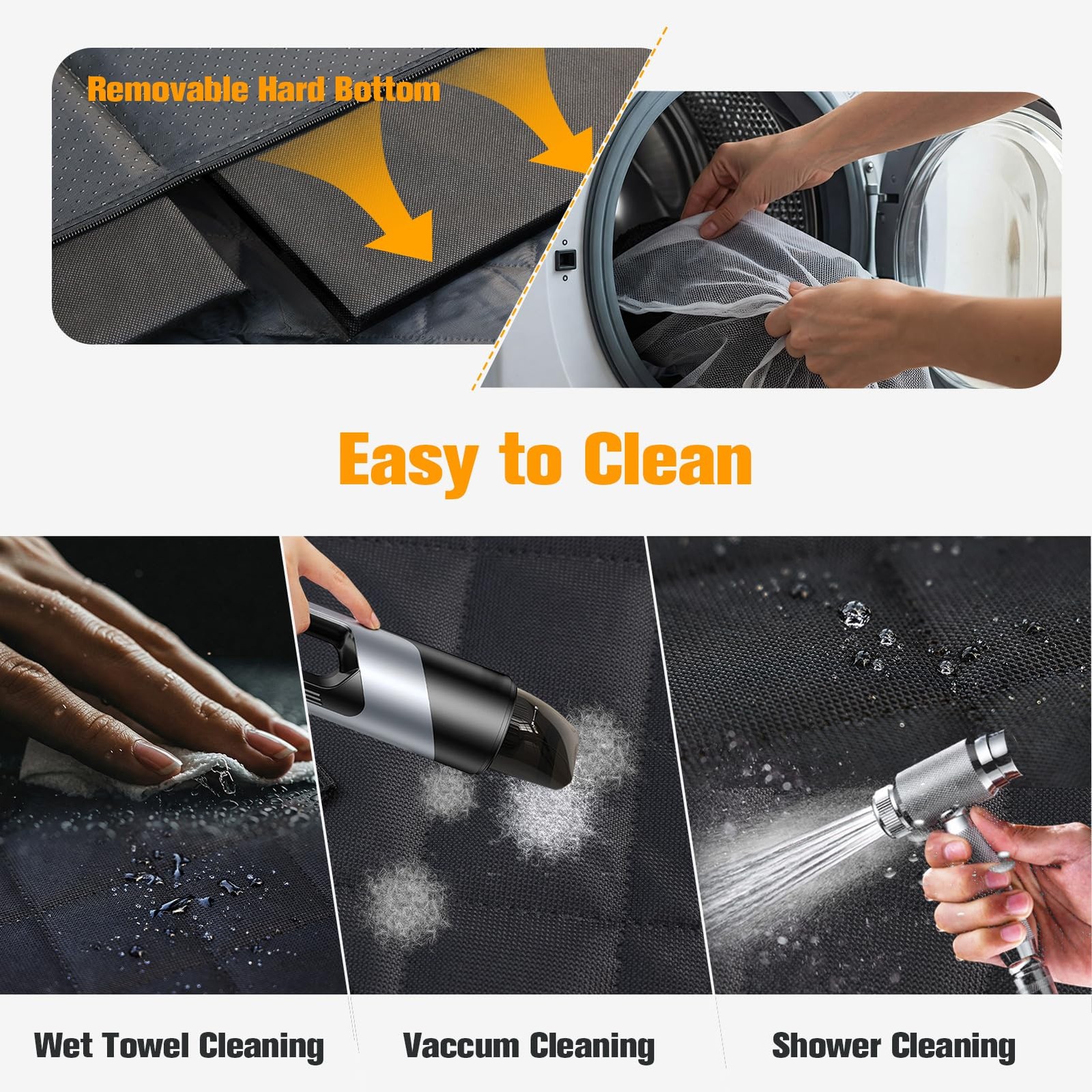 Back Seat Extender for Dogs, Hard Bottom Dog Car Seat Cover - Supports 400lbs...