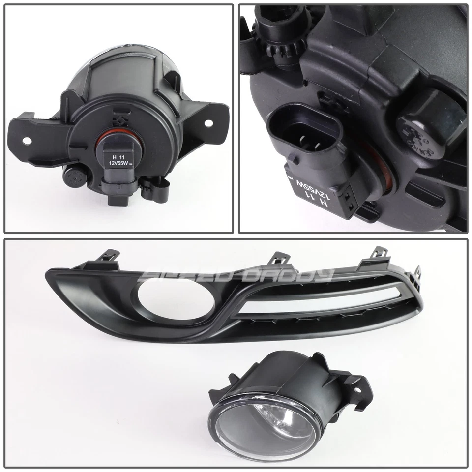 PARA NISSAN SENTRA 13-16 4 PUERTAS LENTE TRANSPARENTE OE PAR DE LUCES ANTINIEBLA + INTERRUPTOR Foto 3 de 4