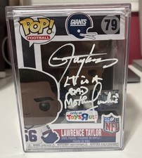 LAWRENCE TAYLOR Signed Funko POP! Football #79 &ldquo;Bad M-F er&rdquo; Inscription BECKETT