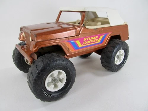 Vintage 1976 Pressed Steel Tonka Toys - Copper "Stump Jumper " Jeepster