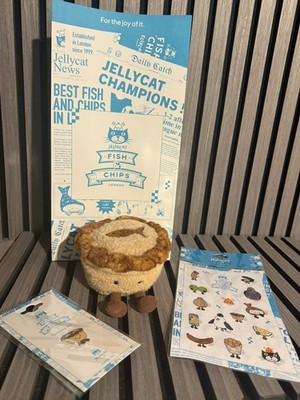 Jelly Cat Fish Pie Fish And Chips Selfridges Exklusive Pin Anstecker und Aufkleber