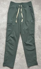 Figs Scrub Pants Womens Medium XS Petite Green Yola Skinny Nurse Medical Pockets