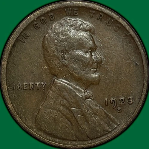 1923-S Lincoln Wheat Cent Extremely Fine XF Coin #29803