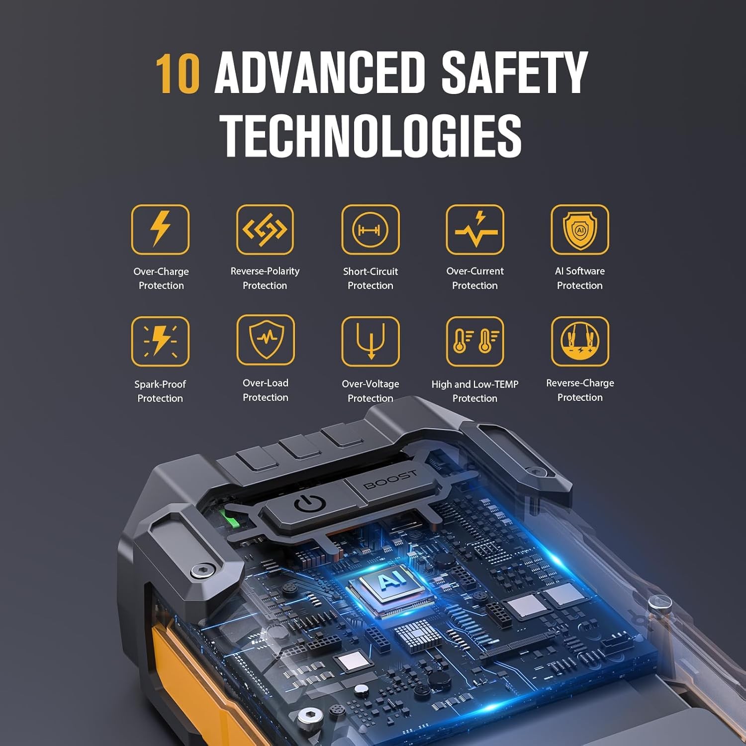 VTOMAN V10 Max 5500A Jump Starter w/100W USB-C Fast Charger Car Battery Jumper S