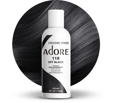 Adore Semi Permanent Hair Color (118 Off 4 Fl Oz (Pack of 1), 118 Black 