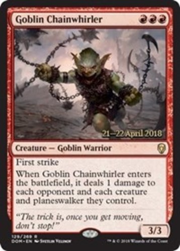 Pre-Release Promos Goblin Chainwhirler - Foil - Prerelease Promo x1 Light Play,