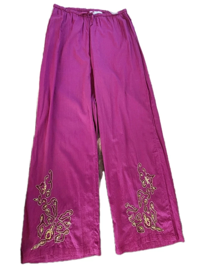 Newport News Beach Pants L bathing suit cover up Vacation Resort Cruise Wear - Image 4 of 4