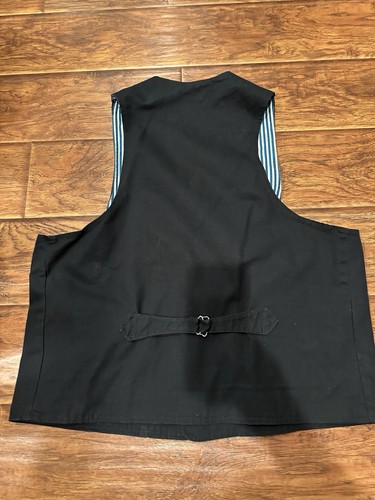 Scully Vest Mens L Black Canvas Cotton Western Cowboy Country Lined 5 Button - Picture 5 of 7