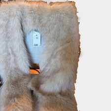 Cream Faux Fur Gilet for Women. US One Size. Sleeveless Vest