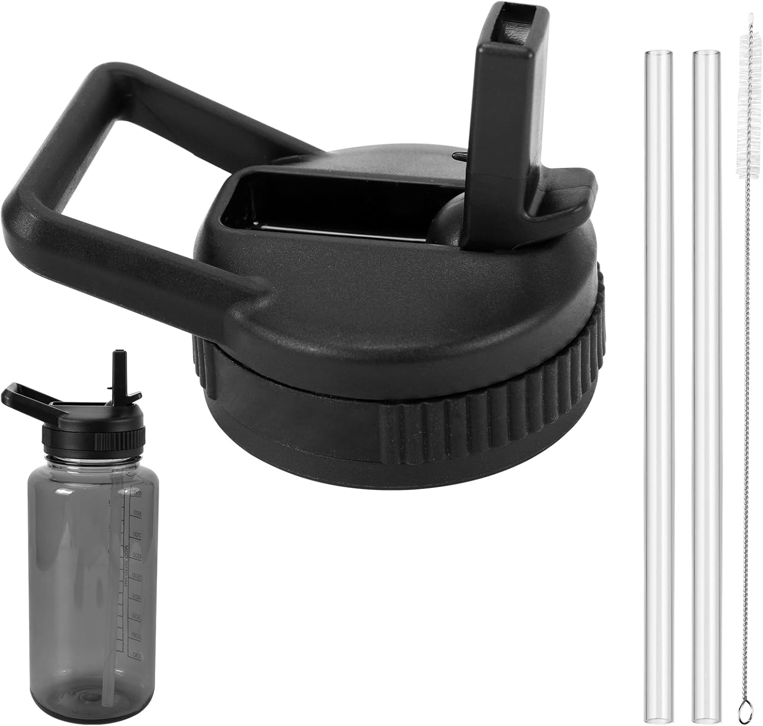 S 32 Oz, Bpa-free Straws Black