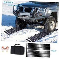  Portable Recovery Traction Mat Tracks for Car/Truck in Mud, Snow, 2 Pack