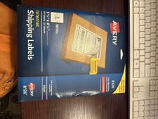 Avery 8126 InkJet MAIL SHIPPING LABELS 50 pk Perforated WHT TrueBlock UPS USPS