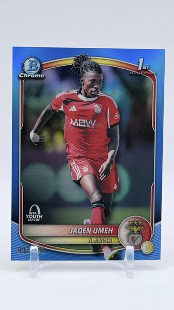 2025-26 Topps Chrome UEFA CC #BU-JU Jaden Umeh Bowman Youth League Blue #/150