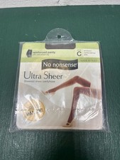 No Nonsense Reinforced Panty  Toe Ultra Sheer JET BROWN Size C Pantyhose