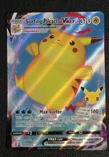 Surfing Pikachu VMAX 009/025 Celebrations Ultra Rare Holo Pokemon Card NM