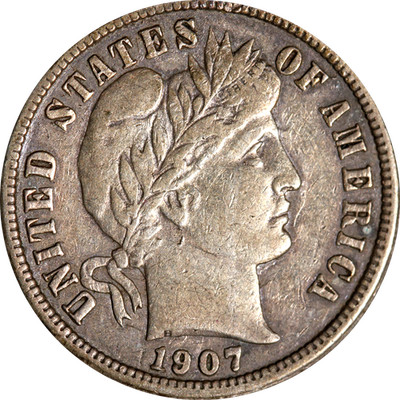 1907-O Barber Dime