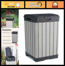 38 Gallon Outdoor Trash Can with Lid Drip Tray - Resin Kitchen Waste Bin for P