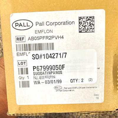 Pall Corporation EMFLON Filter Cartridge AB05PFR2PVH4 for Biological Lab