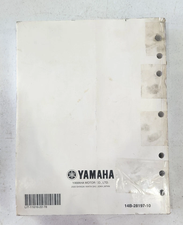 正品雅马哈服务手册适用于 2009 年 YZF-R1 YZFR1Y(C) LIT-1161-22-78 — 第 3/3 张图片