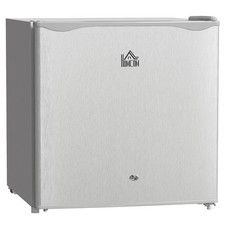 HOMCOM 46L Counter Top Fridge Mini Fridge with Lock Chiller Box Grey