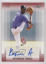 2017 Leaf Perfect Game National Showcase Red 5/5 Keyshawn Askew #BA-KA2 Auto 1b3
