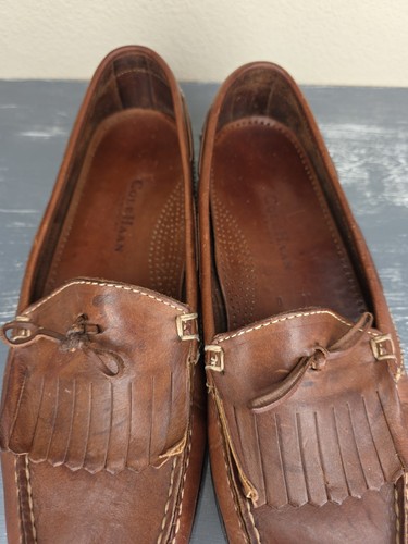 Cole Haan Country Men Kiltie Loafers 66336 Handsewn Brown Leather 11 NO TASSLES - Picture 3 of 11