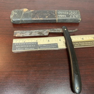 Antique 1720 DADALUS GERMANY W/ Sword Logo Straight Razor Wedge 9/16/5/8  Wide