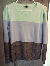 Talbots Womens Mint Green/Light Blue/Grey Col...