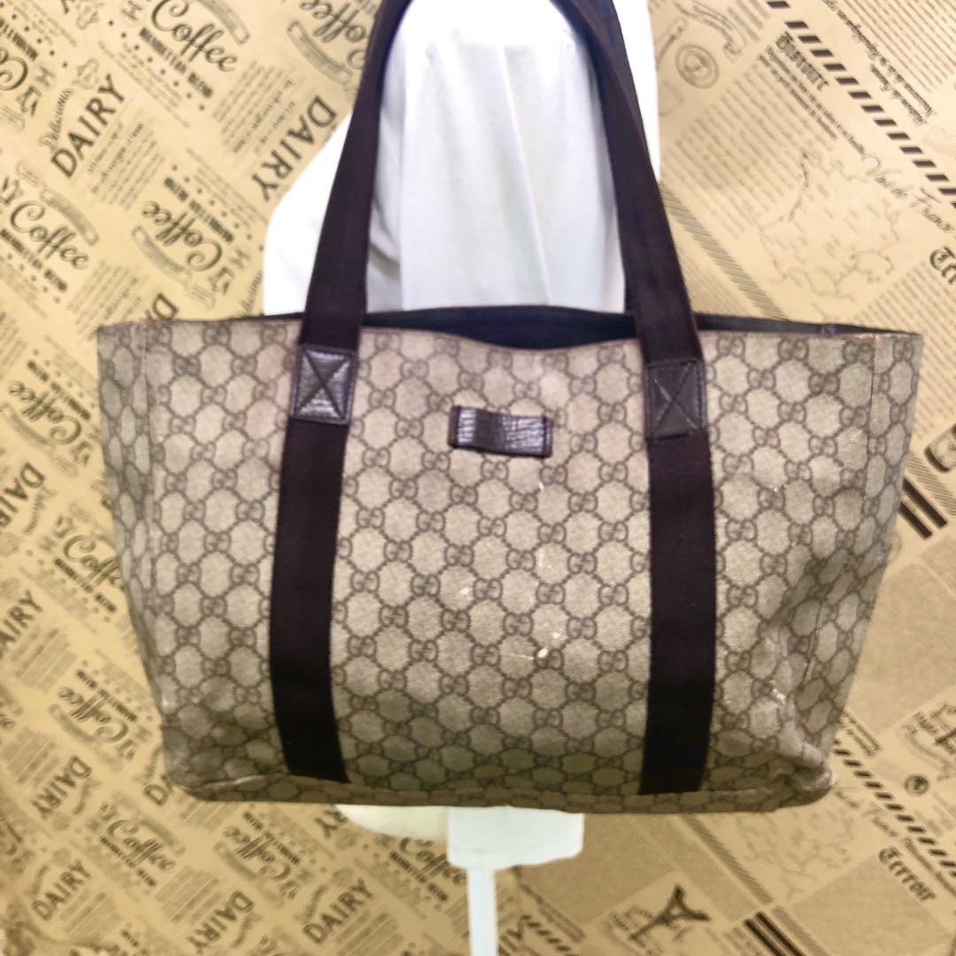 Gucci GG Monogram A4 Tote Shoulder Bag FT59 Made in Japan