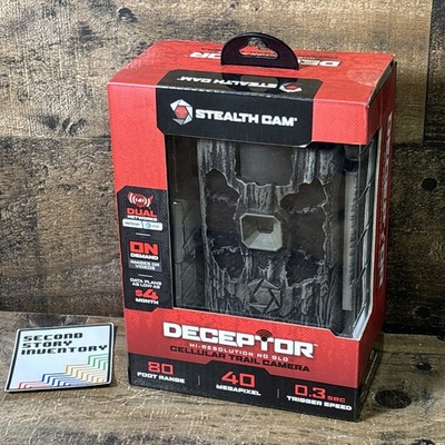 Stealth Cam Deceptor Cellular Trail Cam 40 MP-80 Ft Range  Verizon AT&T New
