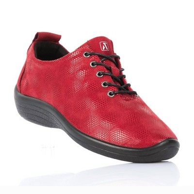 Arcopedico Women's Lanin Vegan Travel Shoe Carmine Red Stardust
