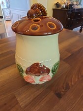 Vintage Mushroom Cookie Jar 8Ceramic Canister...