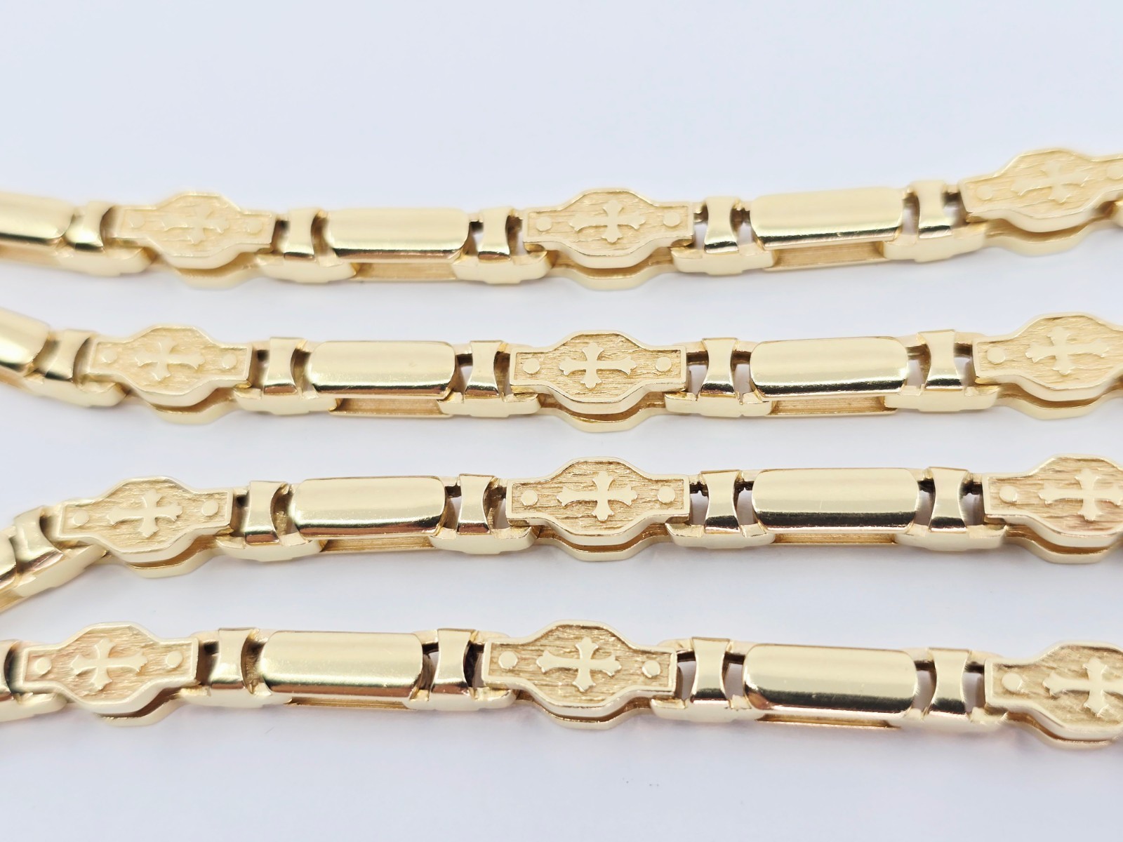 Unique Fancy 14K Solid Yellow Gold Custom Religio… - image 10