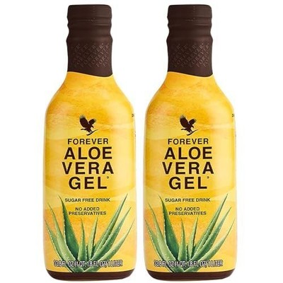 2 Pack Forever Aloe Vera Gel Halal Kosher Vegan All Natural Unisex 33.8FL.OZ.