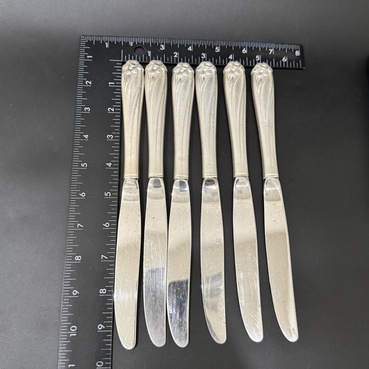 6pcs Vintage 1847 Rogers Bros IS Daffodil Silver-plated 9 1/2