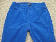 WOMEN'S TALBOTS HERITAGE BLUE STRETCH CORDUROY PANTS, 8 p petite