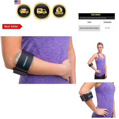 Pneumatic Armband: Tennis/Golfers Elbow Support Strap, Black