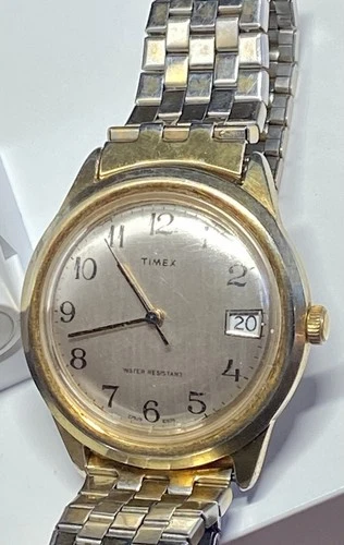 Vintage 1979 Timex Marlin Men's Watch Runs, 37mm, Date, 2E