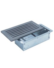 Griglia 30x16 mod.L ghisa con cassetto H8 cm per camino stufa per cenere